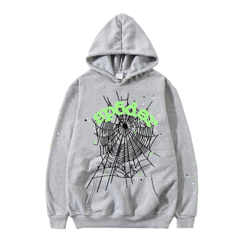 Web-script Herren Hoodie Klassischer Kapuzenpullover, Spinnennetz & Gebogene Buchstaben Grafik auf der Brust, Gemütliches Fleece-Sweatshirt für Sport Outdoor Freizeit Outfits