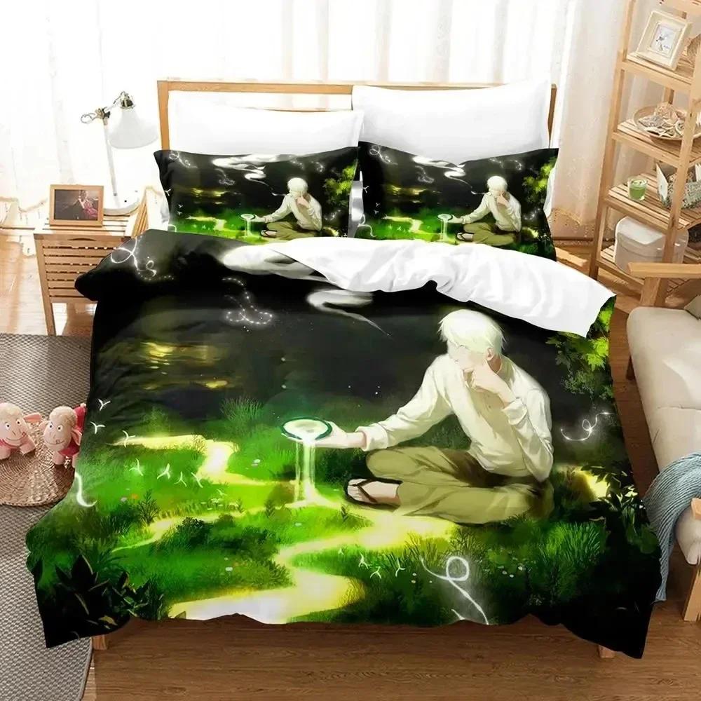 Comforter Top 3D Print Anime Mushishi Ginko Bedding Set Bed Set Comforter King Queen Size To Boys Adult
