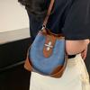 Korean 2025 New Super Fire Messenger Bag Women's Bag Light Luxury Niche Design Advanced Texture Capsule Bucket Bag Women