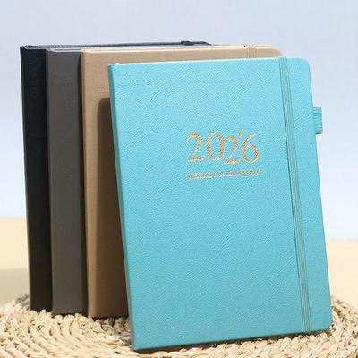 2026 Planner A5 Notebook 144 Sheets Hardcover Daily Journal Calendar Multifunctional