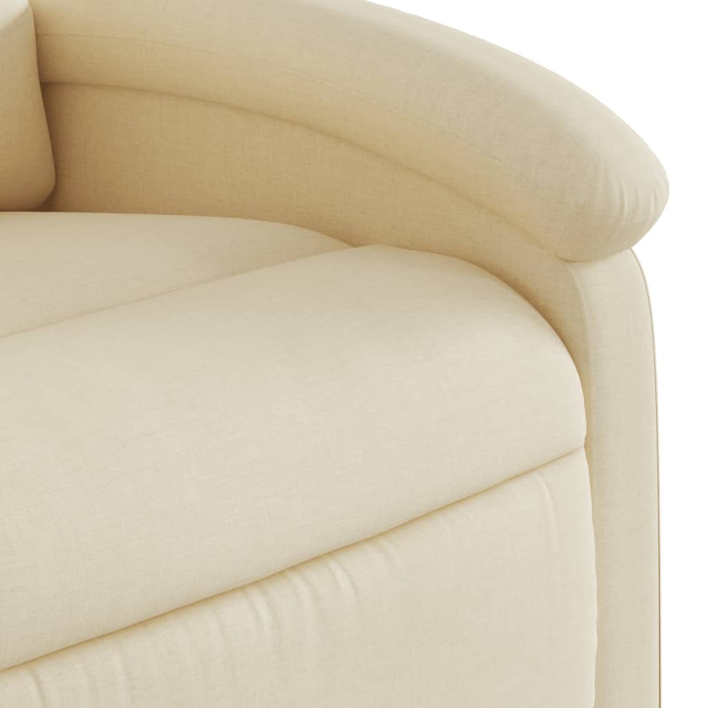 Massage Recliner with Rising Function Cream Fabric