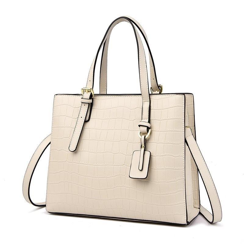 Stylish Minimalist Large Tote Bag For Women With Crocodile Pattern For Daily Use