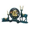 3pcs Lucky Deer Figurine Good Luck Hand Painted Exquisite Carving Resin Deer Statue for Bookshelf