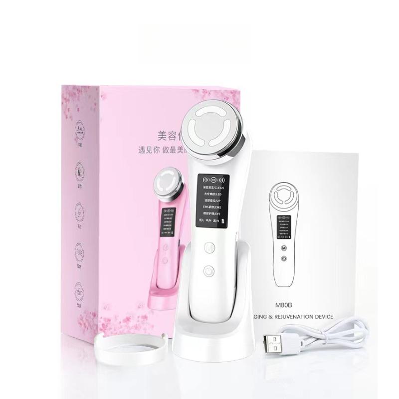 

Household Color Light Beauty Instrument Jiaqi Micro-current Face Lift Massage Skin Rejuvenation Cleaning Ion Export Introducer