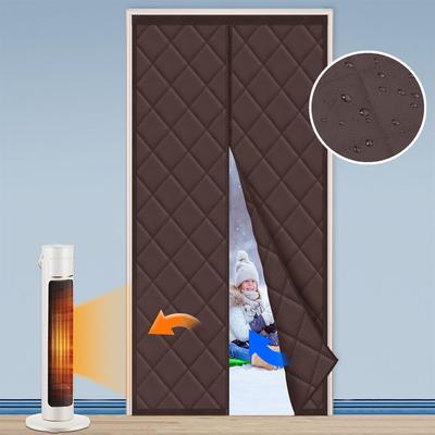 Magnetic Thermal Insulated Door Curtain WaterprooOxford Cloth Filled with Thicken Cotton Insulation Cover Blanket Window Screens