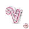 Authentic Pink Charm Bead Charms Bead Charms Copper 26 Letter Charm Bead Charms Compatible With Authentic Bracelets Do It Yourself Jewellery Making Wo
