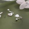 Ginkgo Stud Earrings Women's Simple Fashion Earbone Stud Earrings Screw Earrings