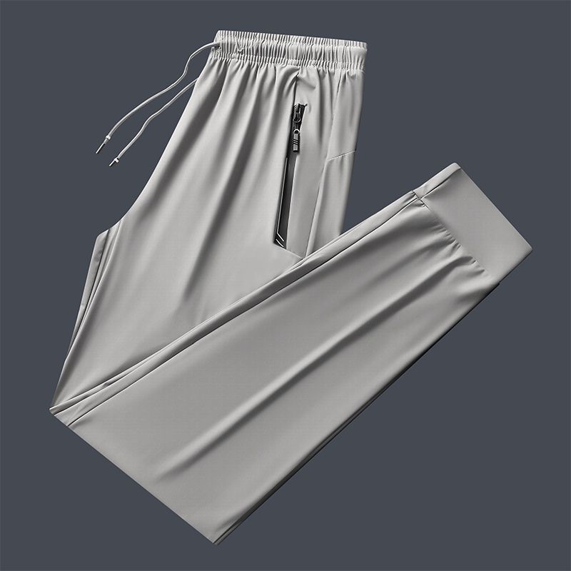 Men's Summer Quick Drying Breathable Pants, Straight Leg Sports and Casual Pants, Plus Size Ankle Binding