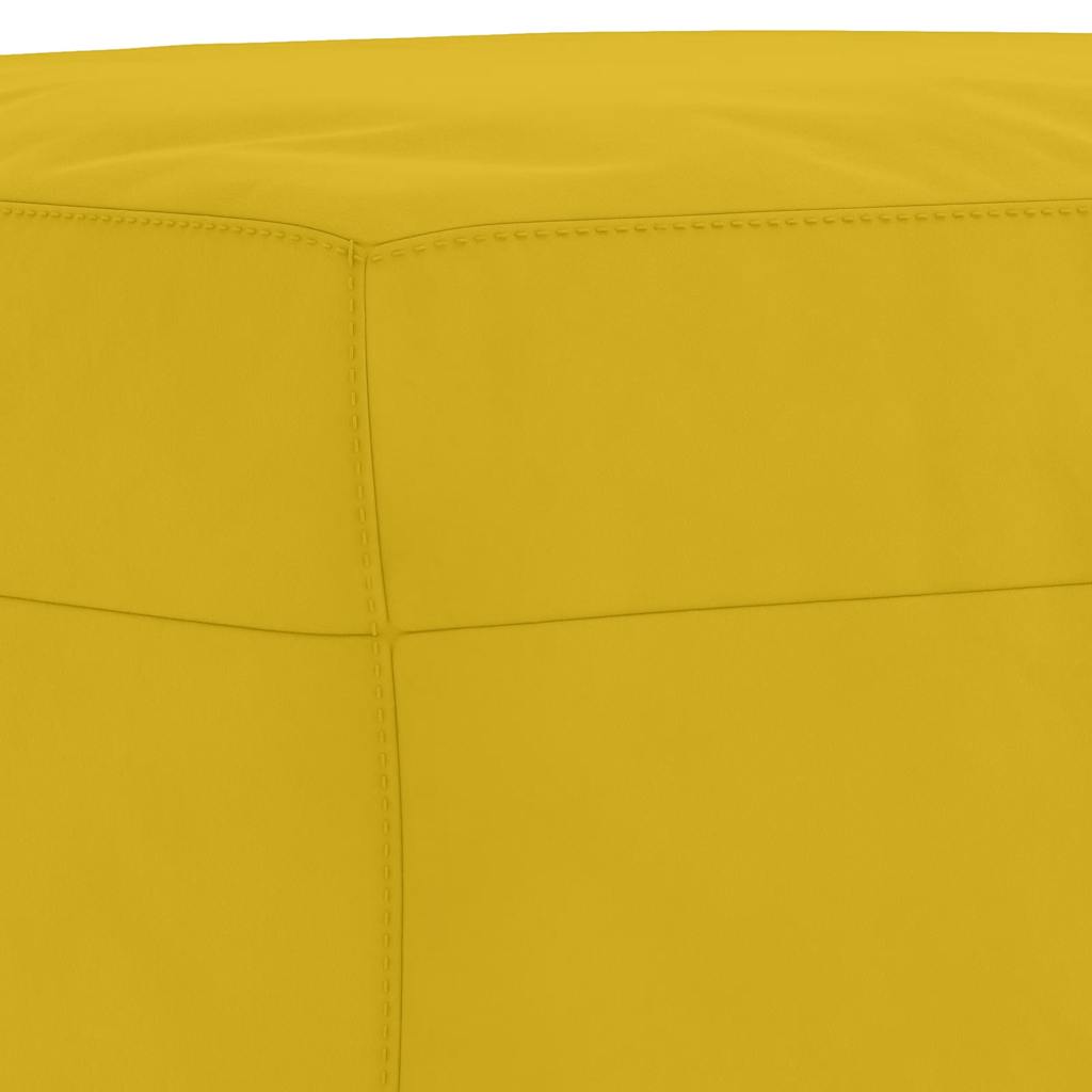 Vidaxl 3-Piece Lounge Set, Upholstered In Velvet, Yellow