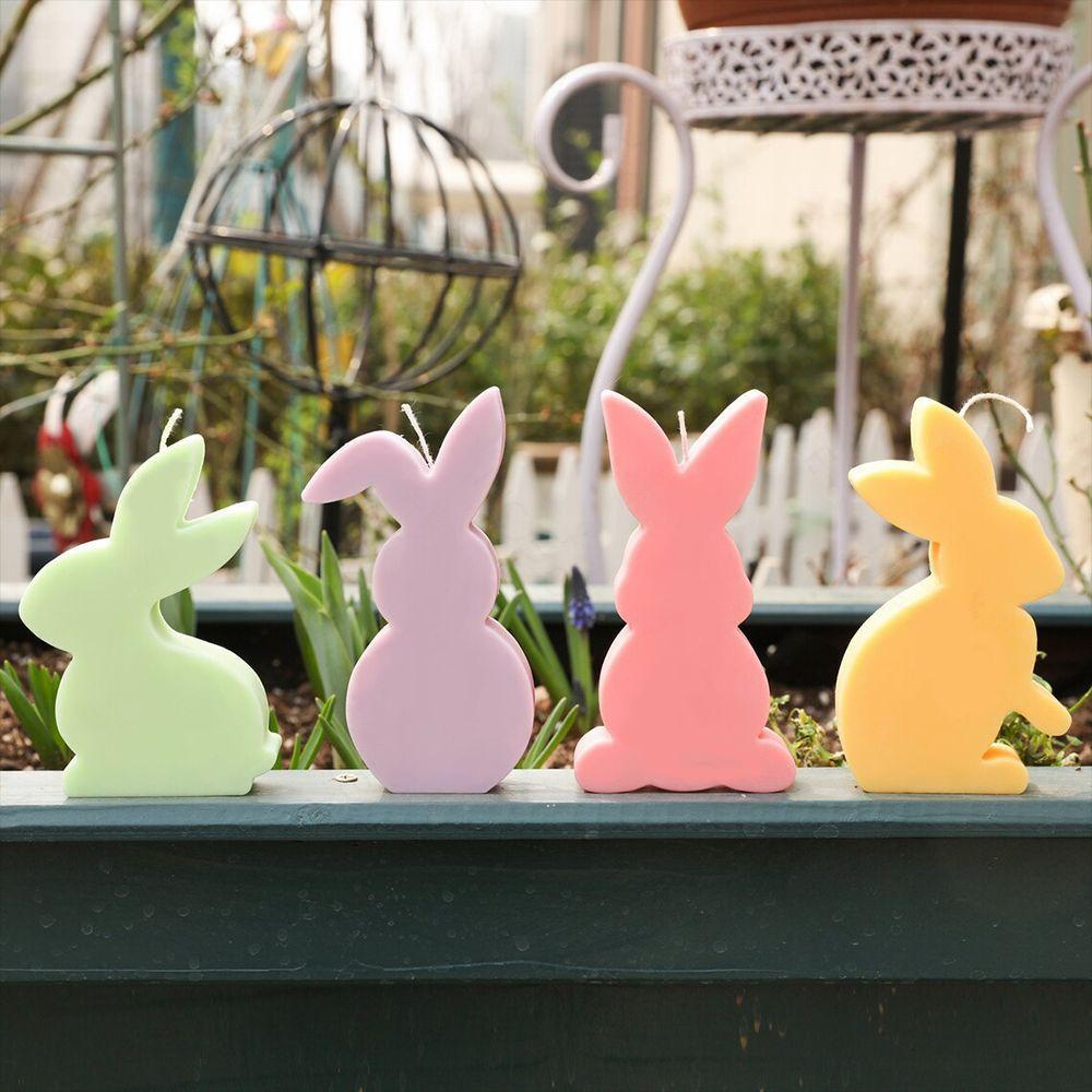 Rabbit Shaped Candle Mold, DIY Easter Bunny Plaster Decorative Ornament Silicone Mold,Suitable for DIY, Holiday and Party Tools