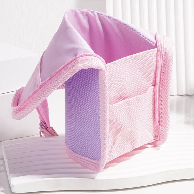 Faltbares Federmäppchen mit Reißverschluss, faltbare Stiftaufbewahrungstasche, Schreibtisch-Stifthalter, Stifttasche mit Griff, Geschenk für Schüler