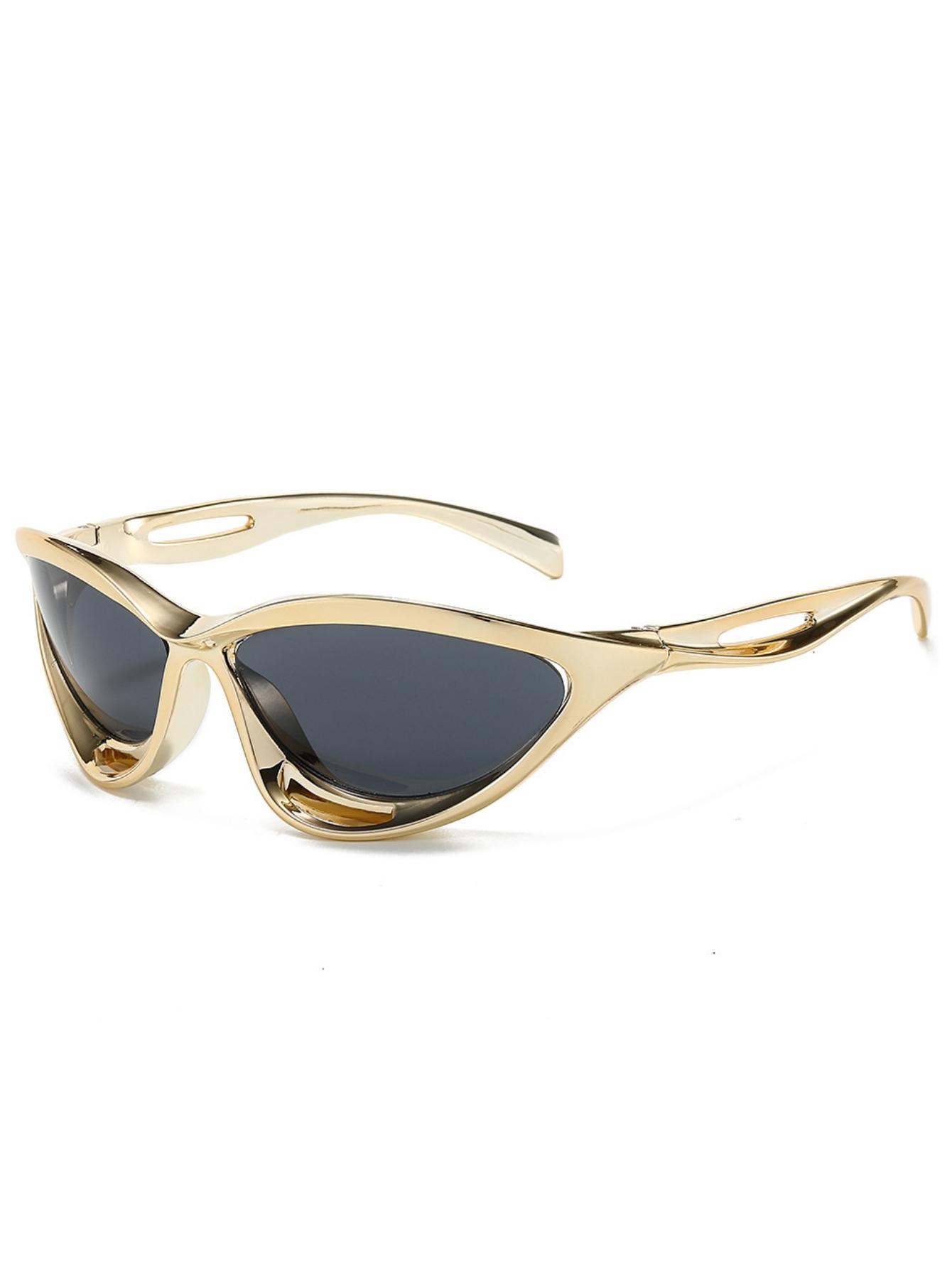 

Pure desire for wind Oval metal glasses frame Little face sunglasses Spice girl fashion eyewear trendy accessory