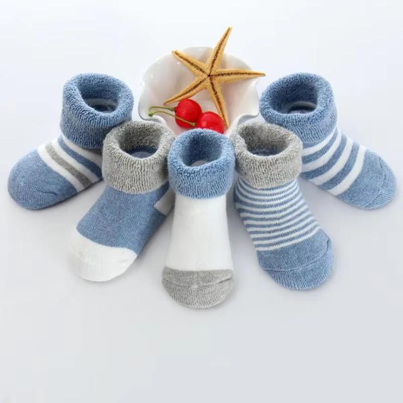 5Pair New warm baby toddler socks cartoon cotton autumn and winter baby foot socks