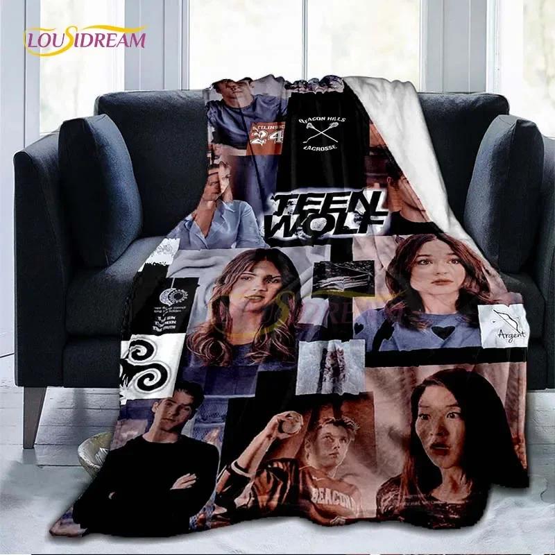 Teen Wolf Throw Blanket Cover Flannel Blankets for Beds Sofas Warm Bed Sheet Soft Bedding Bedroom Decor Fans Gift
