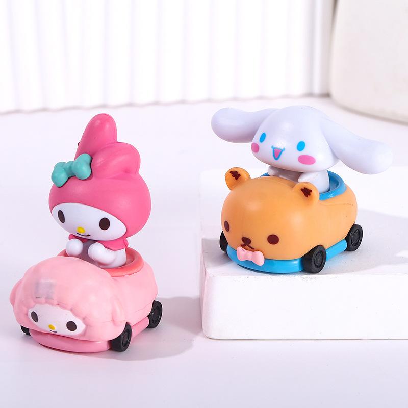 4Pcs Anime My Melooy Cinnamoroll Kuromi Doll Figurines Cake Decoration Cute And Fun Toys Gift