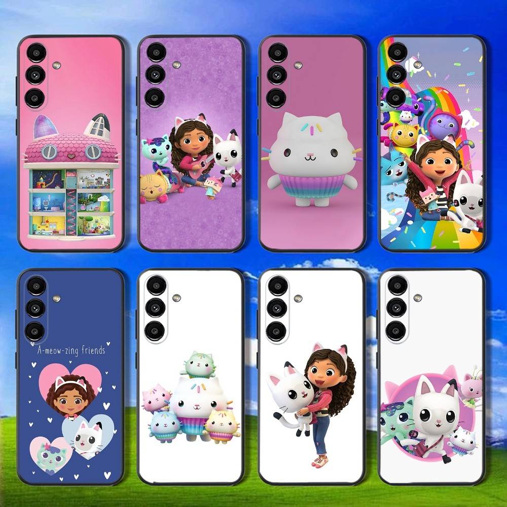 Cartoon G-Gabbys D-Dollhouse Phone Case For Samsung Galaxy A13,A21s,A22,A31,A32,A52,A53,A71,A80,Soft Black Shell