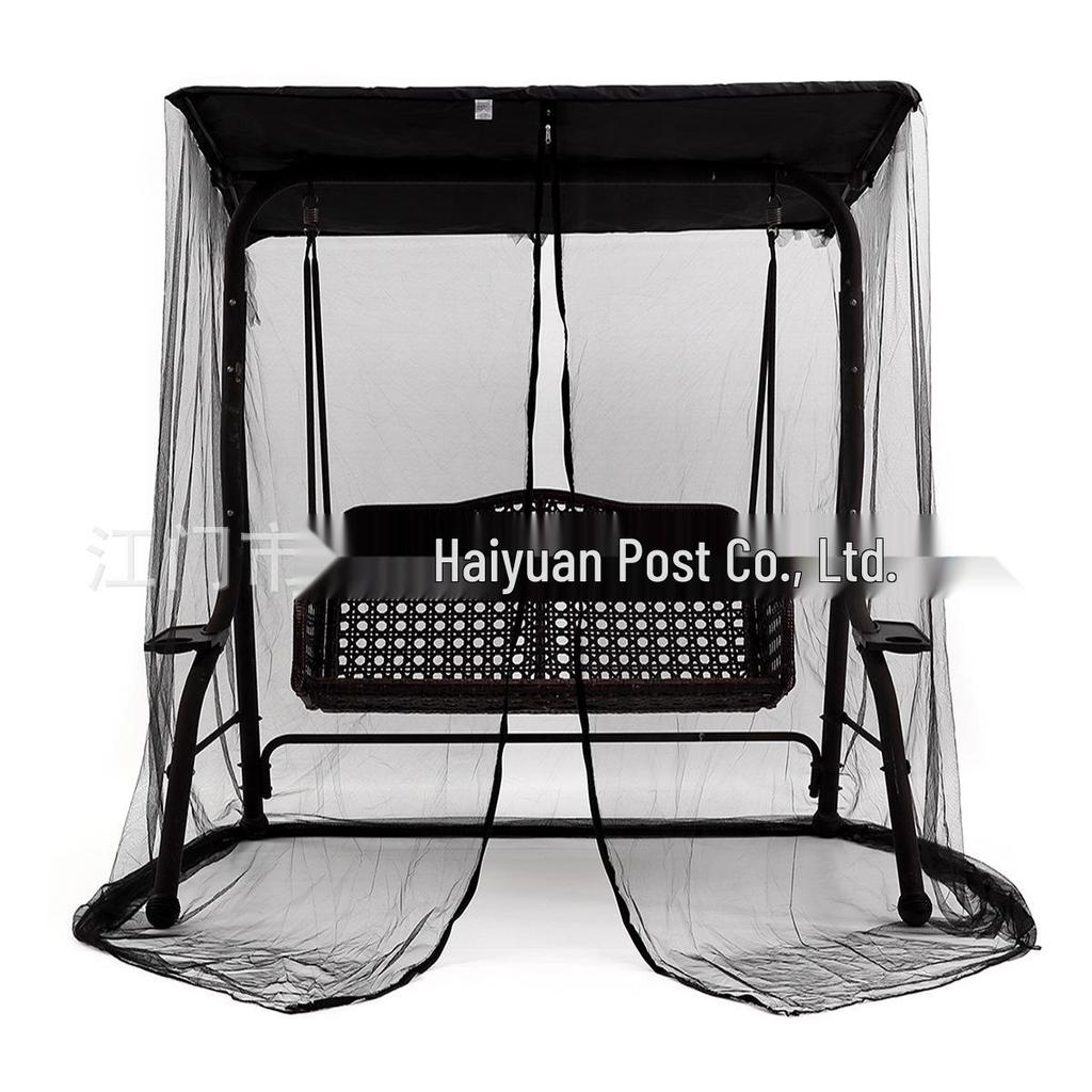 Patented Mosquito Net Outdoor Rocking Chair with Shade - Modern American Design for Garden & Balcony