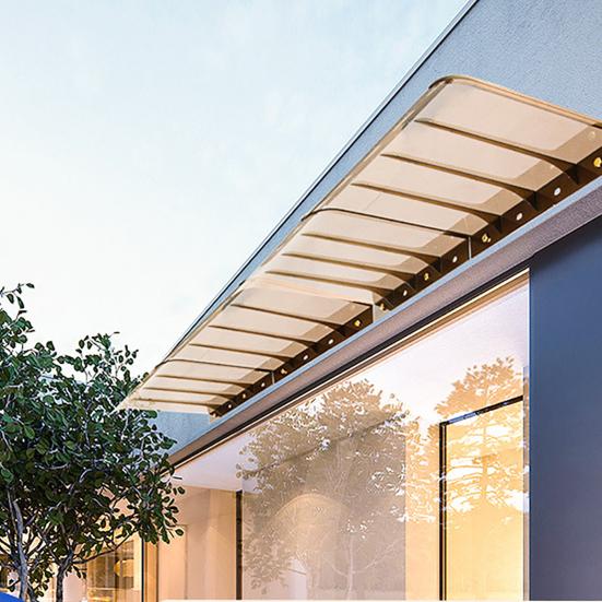 Invisible Canopy Roof Window Door Canopy Transparent Entryway Awning Cover for Outdoor Balcony Protection