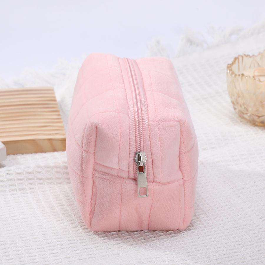 Simple student desktop pillow pencil case high value female large capacity makeup set portable travel storage bag