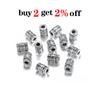 20pcs/lot Tibetan Silver Color Big Hole Spacer Loose Beads Metal Zinc Alloy Charm Bead For DIY Bracelet Jewelry Makings
