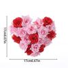 Valentine Heart Shaped Artificial Rose Wreath Wedding Red Pink Hanging Door Hanger Proposal Festive Party Scene Decor