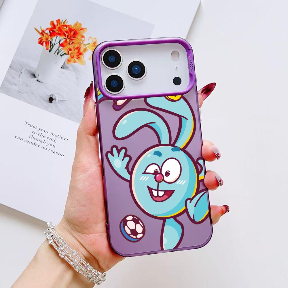 

Cute Gogoriki Kikoriki Phone Case For iPhone 17 16 15 14 13 12 11 Pro Max Air Colorful Matte Laser Aurora Shockproof Phone Case iPhone 14 Plus