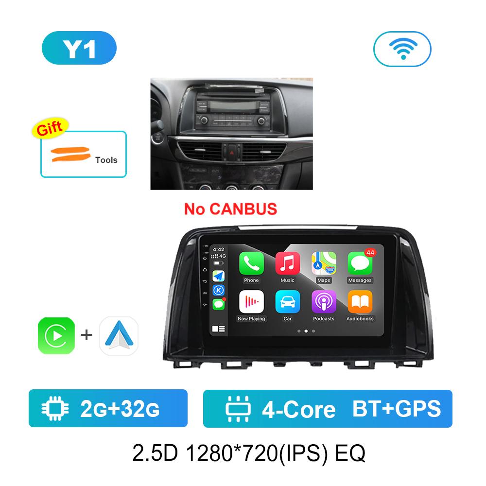 

Автомобильный видео мультимедийный плеер DSP Стерео 9 для Mazda 6 GJ Atenza 2012 - 2017 Navi GPS Операционная система Android 2.5D Экран 4G WiFi Головное устройство