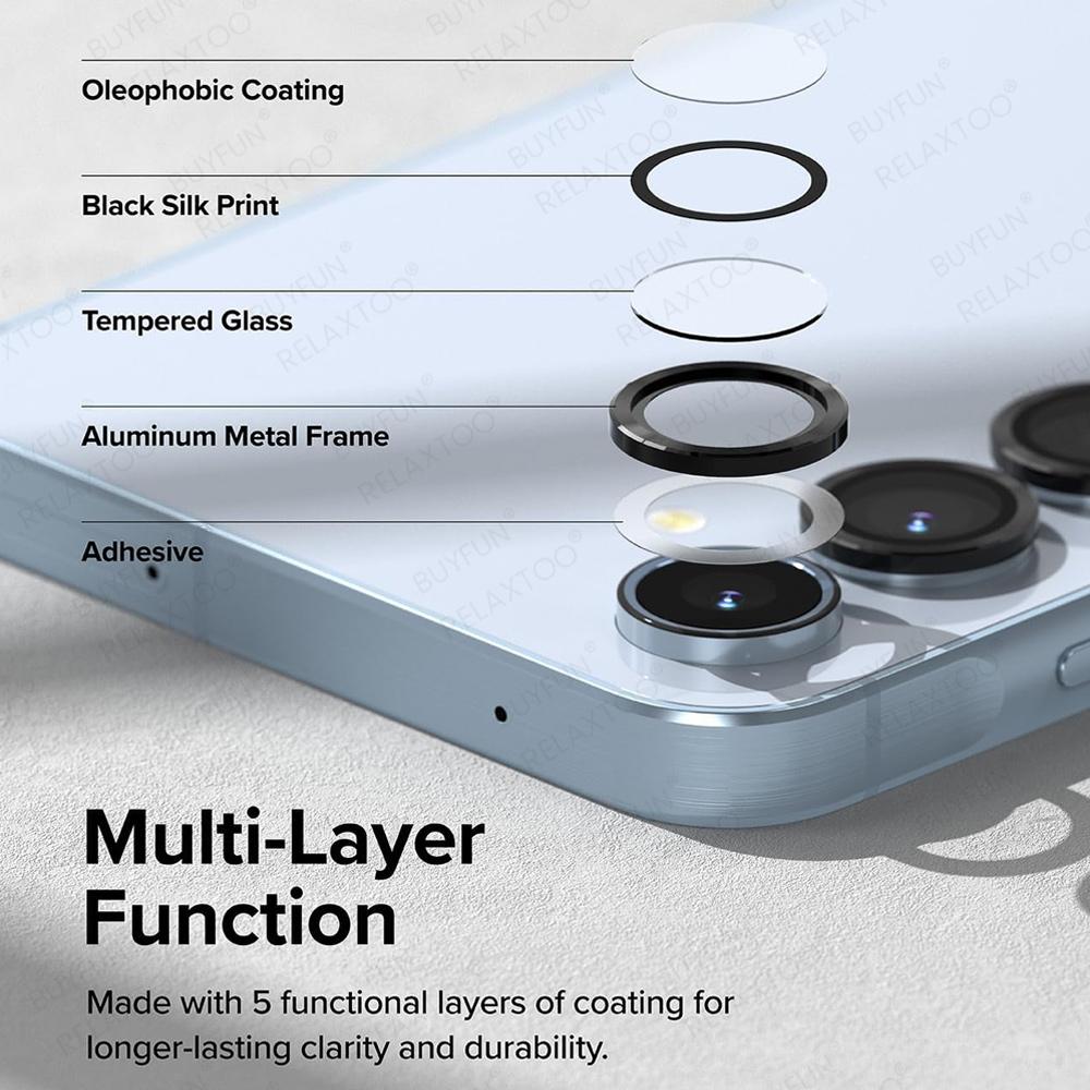 Samsang A55 Case Back  HD Camera Protector Cover For Samsung Galaxy A55 GalaxyA55 A 55 5G Rear Glass Metal Ring Lens Accessories