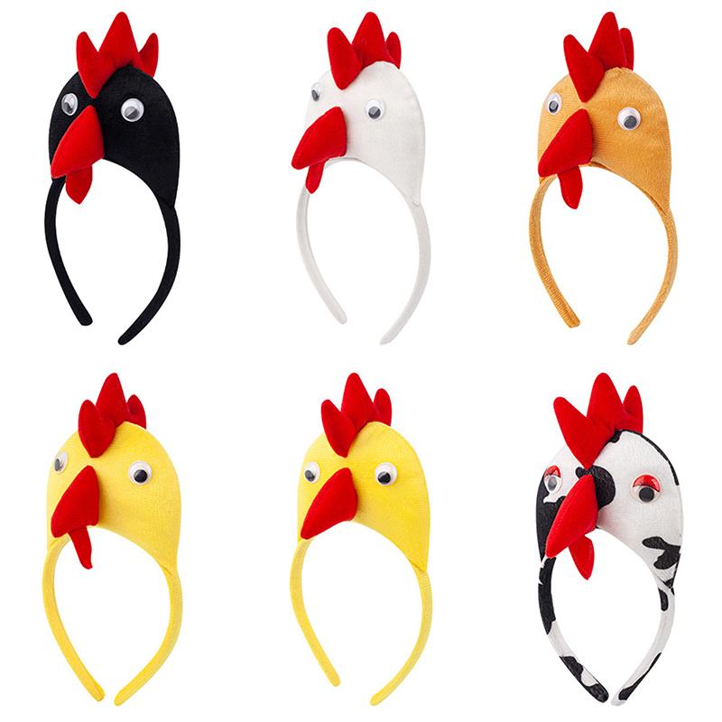 Child Kids Adult Chicken Chick Headband Animal Cosplay Props Birthday Gift Party Costume Carnival Halloween Christmas