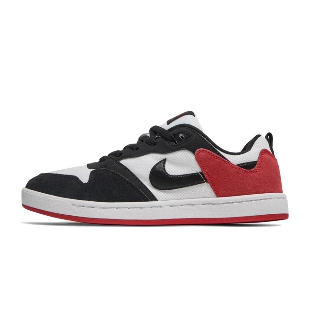 Nike SB Alleyoop Dreamlike Mist Rain Suede Slip Resistant Low Top Skateboard Shoes Men's Gray Red CJ0882-102(Team1068-)