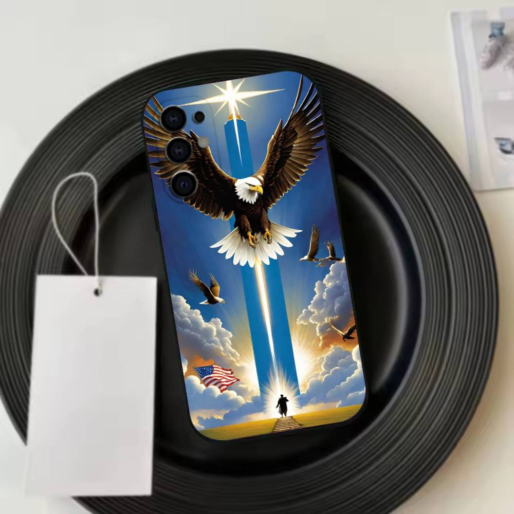 Stylish Eagle Golden Phone Case For Samsung S25,S24,S21,S22,S23,S30,Ultra,S20,Plus,Fe,Lite,Note,10,Black Cover