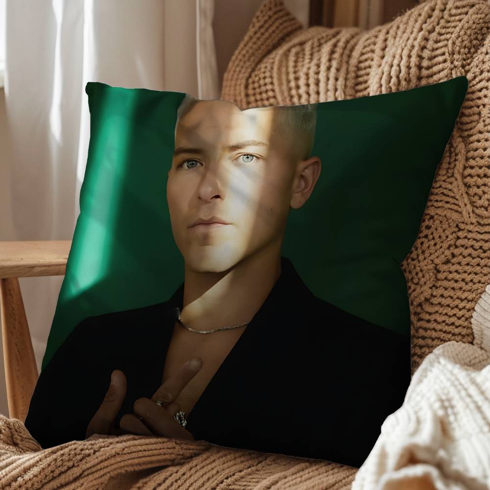 Actor Taz Skylar Long Hair Handsome Sanji Pillow Cover Living Room Sofa Cushion Cover Bedroom Room Bed Pillow Cover Decoration