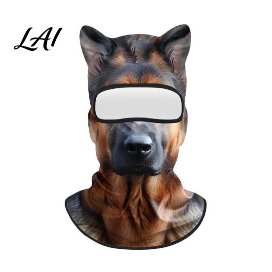 Cappuccio con Fantasia di Animali Realistica Maschera Integrale 3D con Orecchie Antivento Maschera Facciale da Ciclismo per Autunno Sci Inverno Copertura Protezione Solare Costume di Halloween