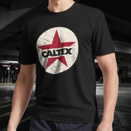 Caltex Oil California Gas Station Logo T-Shirt Funny Logo American Men s T-Shirt L