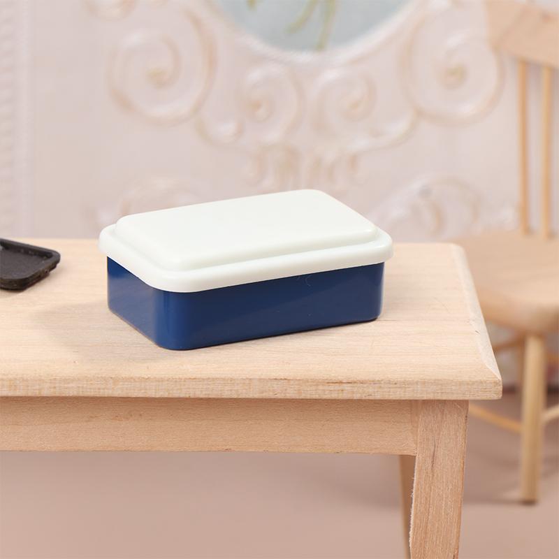 1:12 Scale Dollhouse Kitchen Lunch Box Simulation Plastic Storage Box Mini Fresh Keeping Box Food Tableware Decor Toy Model