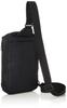 Ace Gene Men's Water-Repellent Body Bag, Size B, Fits SD Cards and 8-inch Tablets, Multi-Access Pockets, Limited Edition Color, Black