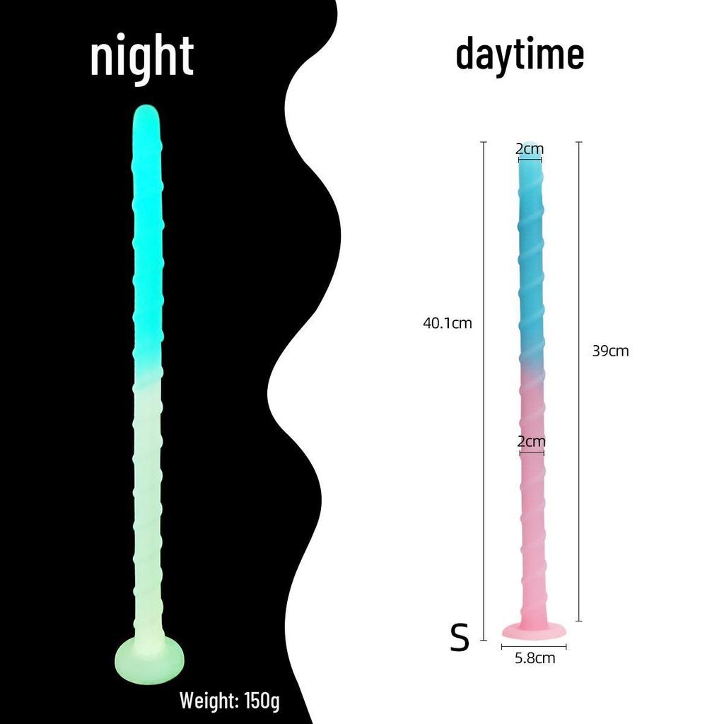 A190 Multicolor Luminous Silicone Long Anal Whip for Erotic Play