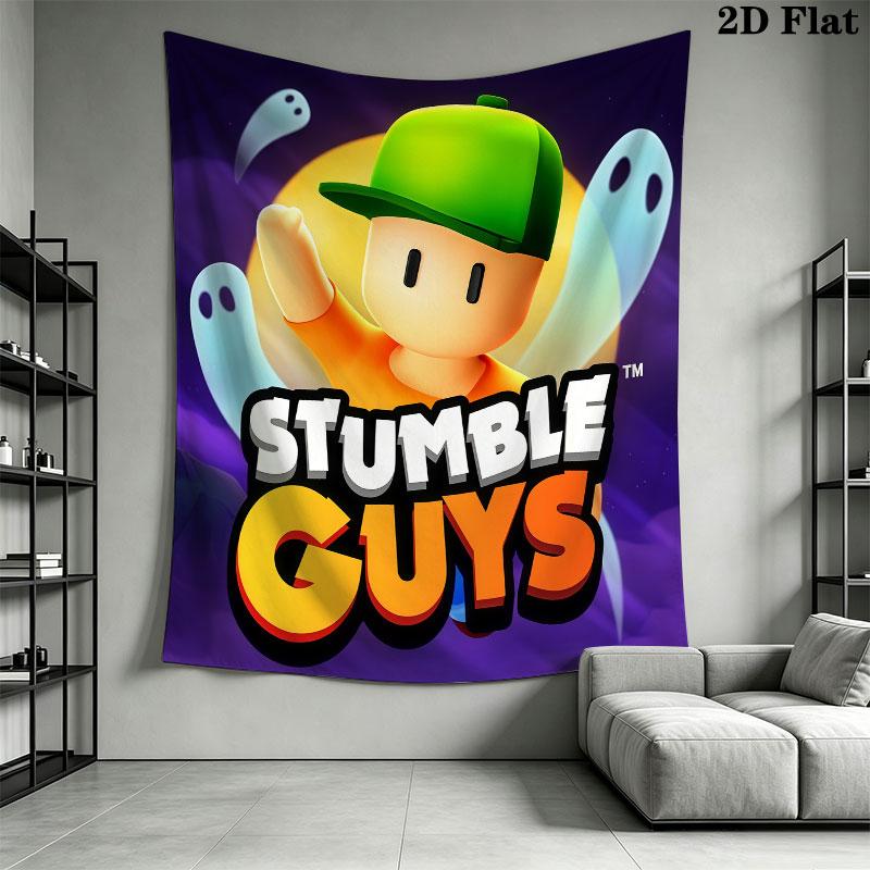 Stumble Guys Frenzy Wall Hanging Printed Fabric Blanket Decorative Tapestries for Bedroom Living Room Home Decor