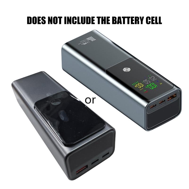 100W Fast Charging Power Battery Holder Case 21700x4 Enclosure for Simple Assembly and Multiple Device Compatibility