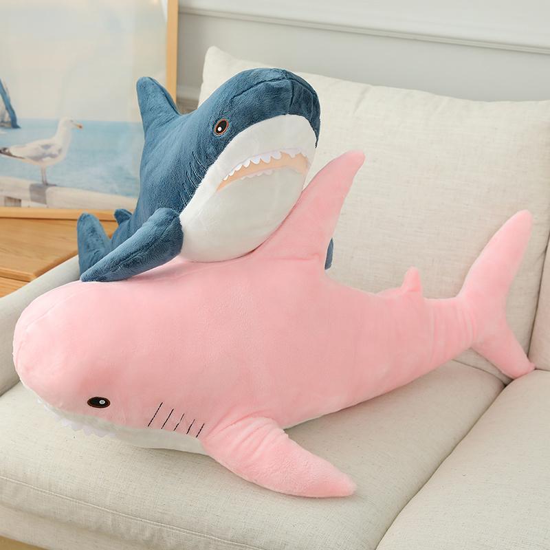 15-100cm Shark Stuffed Romantic Colorful Animal Soft and Cute Plush Toy Accompanying Kids to Sleep Gift interior Decoration