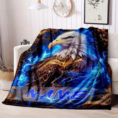 Eagle Customize Your Name Blanket Warm Comfortable And Soft Blankets Are Suitable For Home Chairs Office Sofas Sofas Office Camping And Gifts For