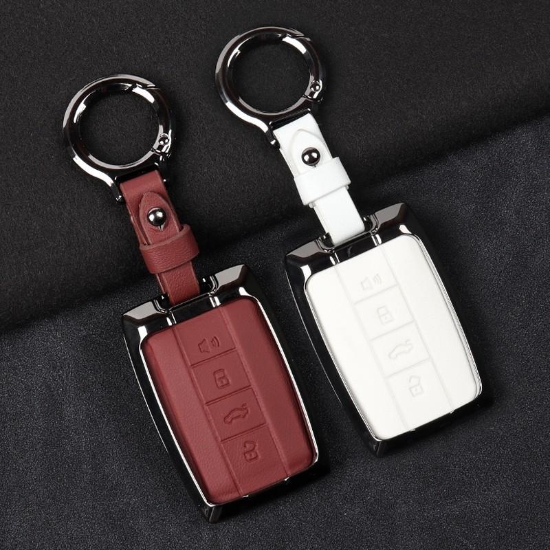 Metall Leder Auto Fernbedienung Schlüsselhülle Schale Halter Schale Schutz Fob Für Great Wall GWM WEY TANK 300 400 500 700 Hi4-T 2025