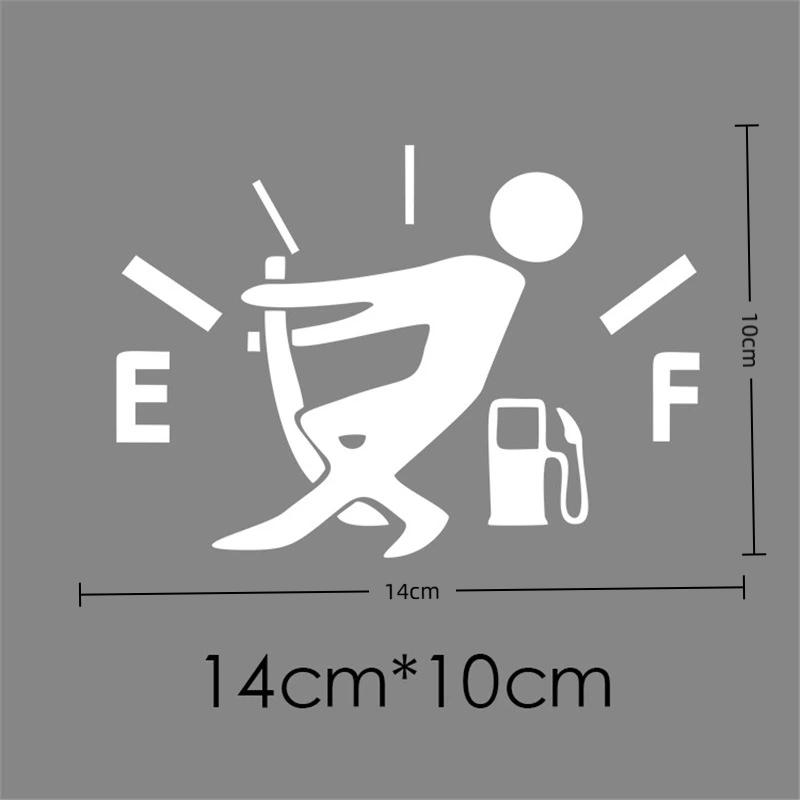 Fuel Tank Cap Sticker Tearable Waterproof Funny Sticker Personalized Reflective Car Sticker 1 /2Pcs