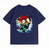 Demon Slayer Tanjiro Kamado Print Tshirt Casual Short Sleeve Cotton Anime Streetwear Unisexs Tshirt