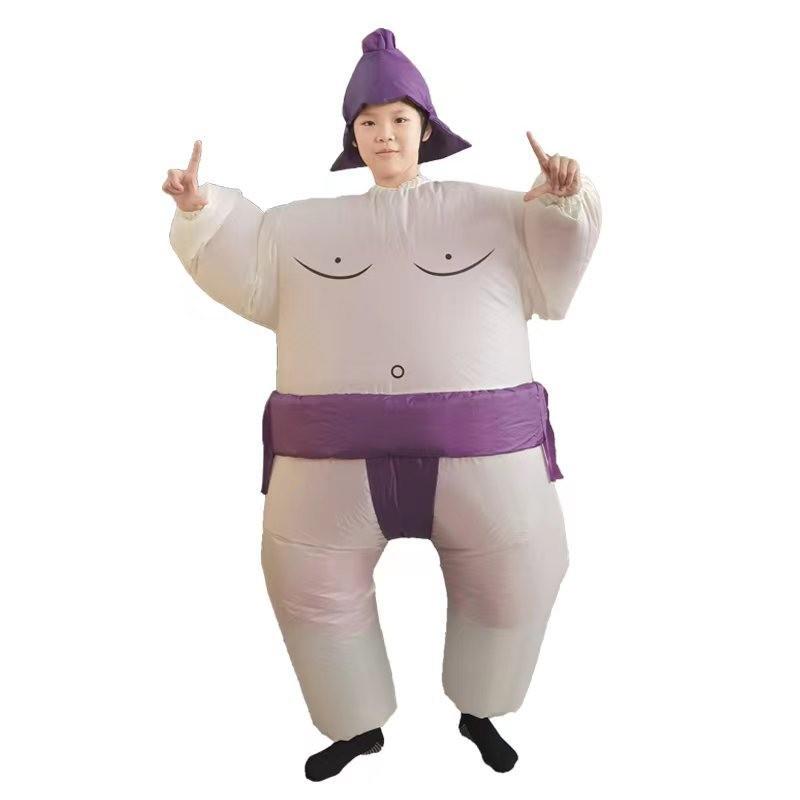 Multicolor Sumo Inflatable Costume for Parent-Child Stage Performance