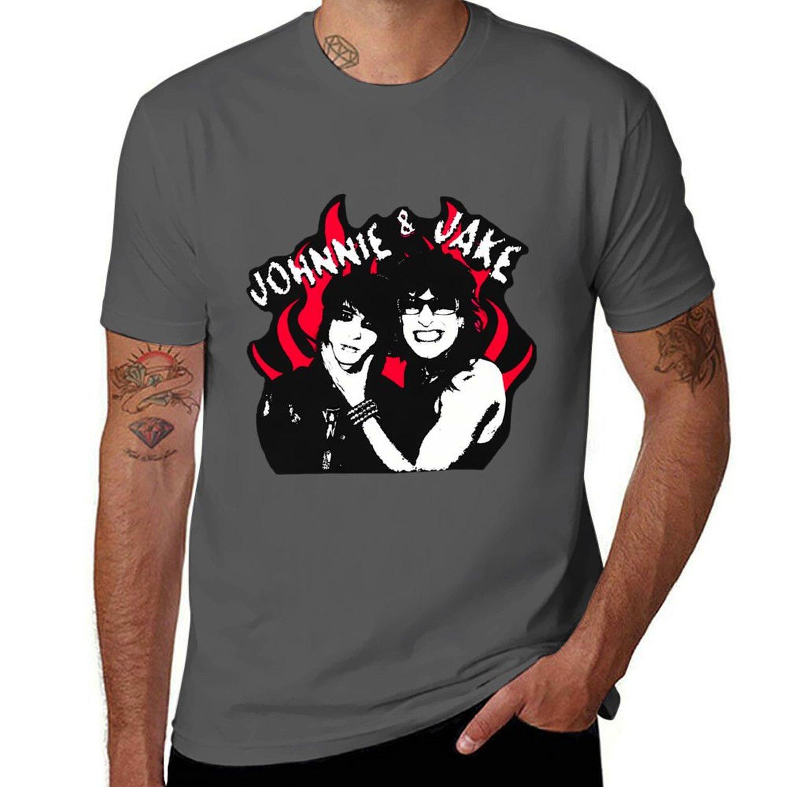 

Jake And Johnnie Flames T-Shirt t shirt for man 100 percent cotton anime t shirts for man t shirts with prints T-Shirt 4XL