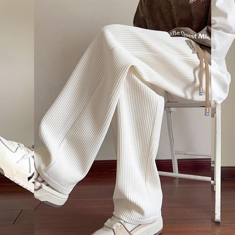 

Мужские вельветовые брюки с флисовой подкладкой, утолщенные, свободного покроя, прямые, широкие брюки в стиле хип-поп 5XL хаки/абрикосовый