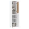 VidaXL Buffet haut Blanc 34,5x34x180 cm Bois d'ingénierie 3200105