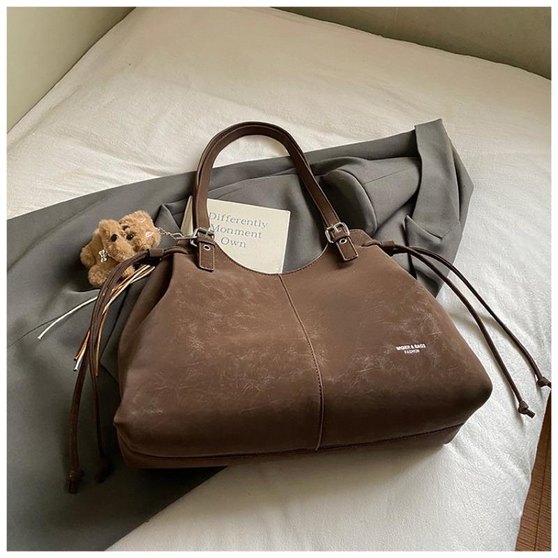 

Сумка-тоут большой вместимости, Женская модная сумка через плечо, Универсальная сумка под мышкой для поездок на работу, Простая сумочка With pendant кофейный