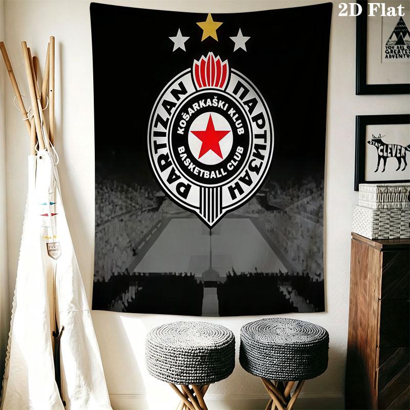 Partizan KK logo Wall Hanging Printed Fabric Blanket Decorative Tapestries for Bedroom Living Room Home Decor